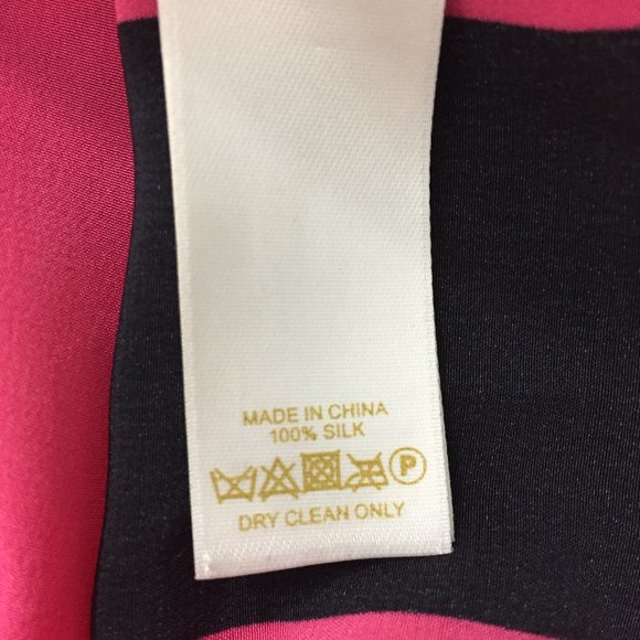 KATE SPADE Multi-Color Colorblock 100% Silk Tie Back Collar Short Sleeve Shirt - Picture 3 of 10